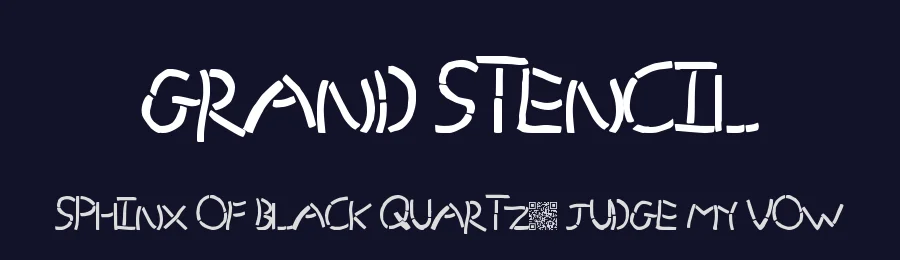 Grand Stencil by Xerographer Fonts — Decorative Font — thumbnail 2