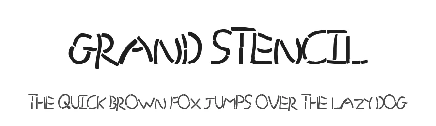 Grand Stencil by Xerographer Fonts — Decorative Font