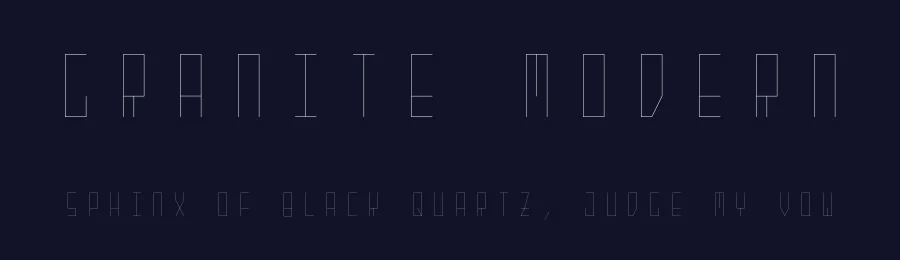 Granite Modern by Harry Blakeman — Display Font — thumbnail 2