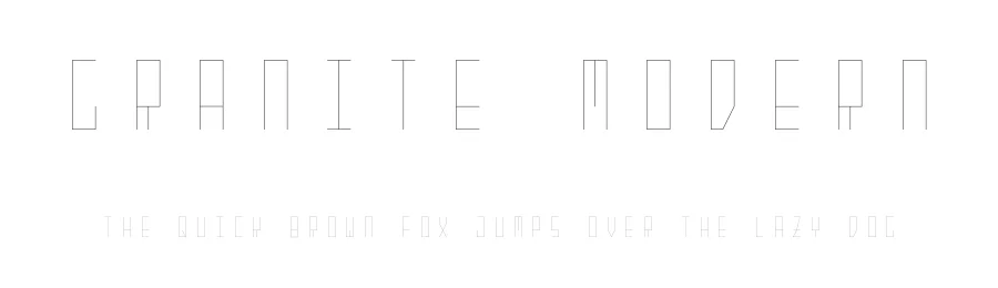 Granite Modern by Harry Blakeman — Display Font
