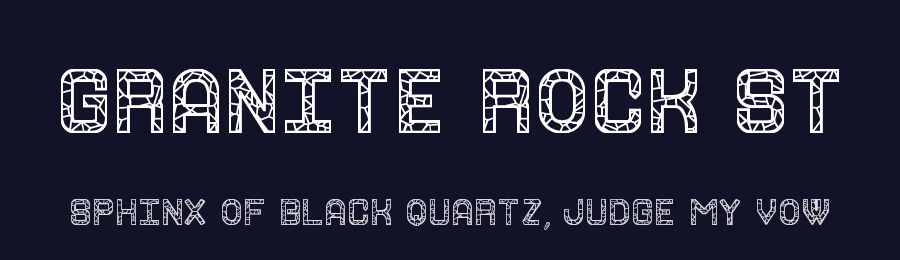 Granite Rock St by Southype — Decorative Font — thumbnail 2