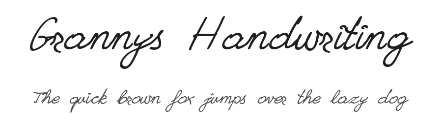 Grannys Handwriting