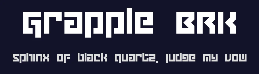 Grapple BRK by Ænigma — Display Font — thumbnail 2