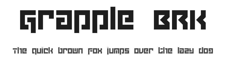 Grapple BRK by Ænigma — Display Font