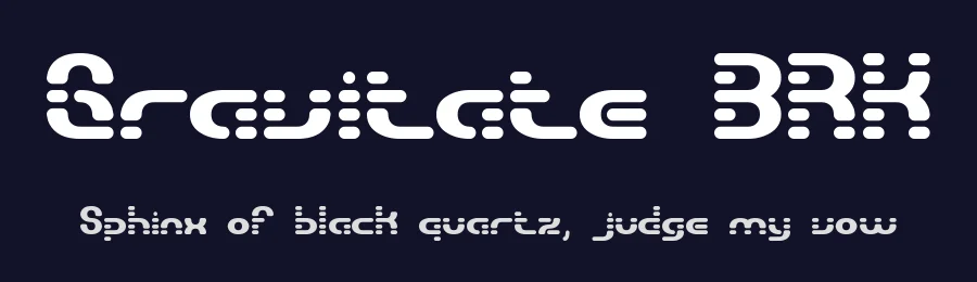 Gravitate BRK by Ænigma — Display Font — thumbnail 2