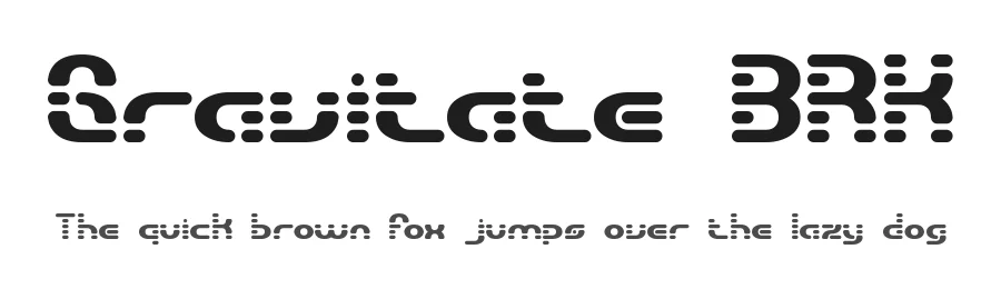Gravitate BRK by Ænigma — Display Font