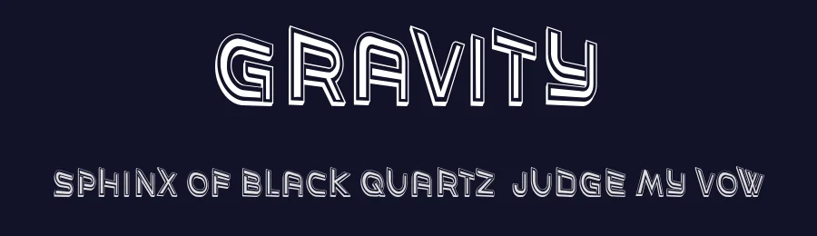 Gravity by Vladimir Nikolic — Decorative Font — thumbnail 2