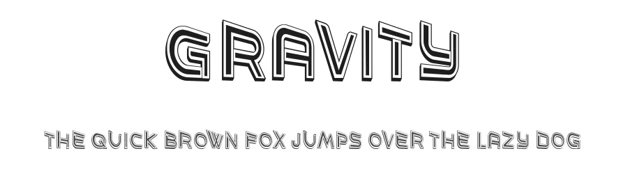 Gravity by Vladimir Nikolic — Decorative Font