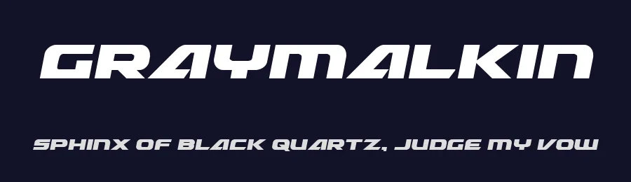 Graymalkin by Iconian Fonts — Display Font — thumbnail 2