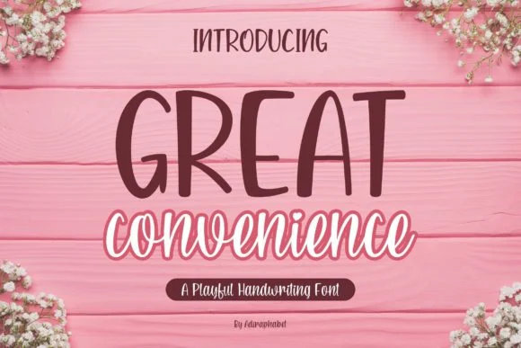 Great Convenience Font by Adiraphabet — Script Handwritten Font