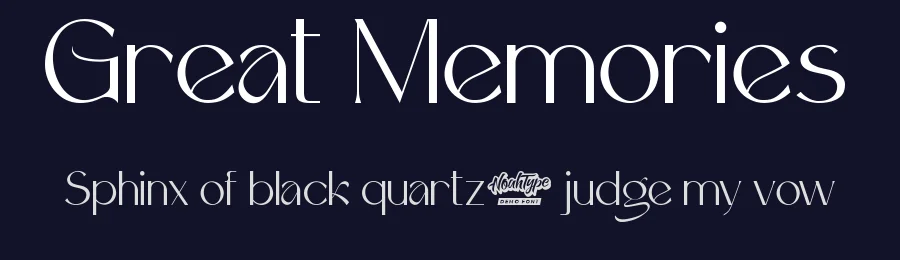Great Memories by Noah Type — Sans Serif Font — thumbnail 2