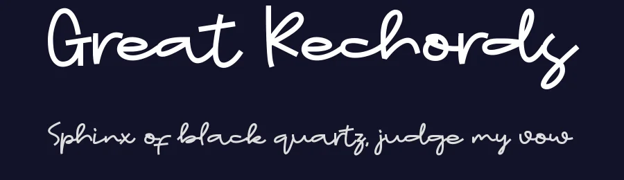 Great Rechords by ONG Type — Script Handwritten Font — thumbnail 2