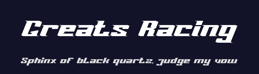Greats Racing by Aziz Mirza — Display Font — thumbnail 2