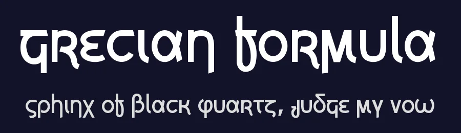 Grecian Formula by Vic Fieger — Decorative Font — thumbnail 2