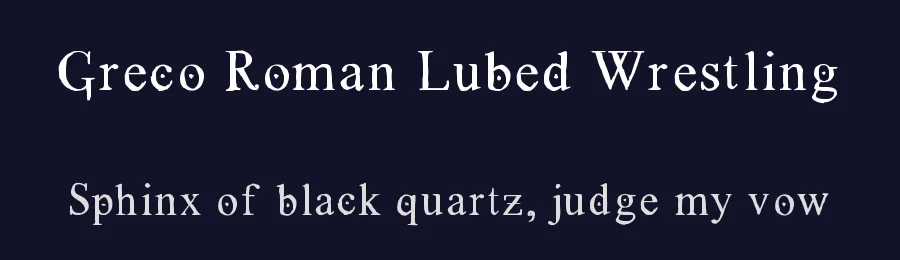 Greco Roman Lubed Wrestling by Timmy Wakefield — Decorative Font — thumbnail 2