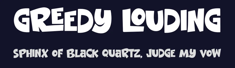 Greedy Louding by Ronny Studio — Decorative Font — thumbnail 2