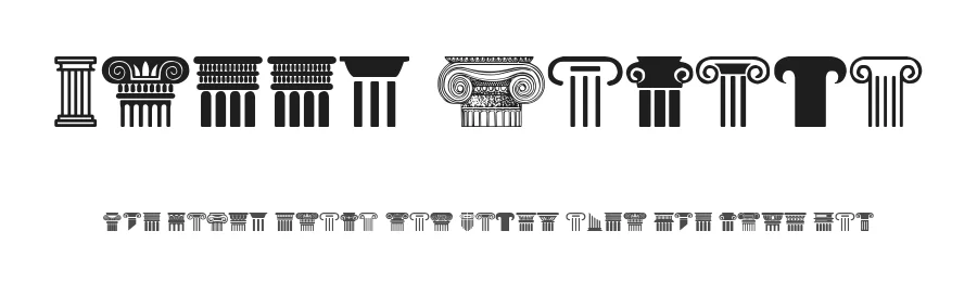 Greek Column by Woodcutter — Dingbats Font