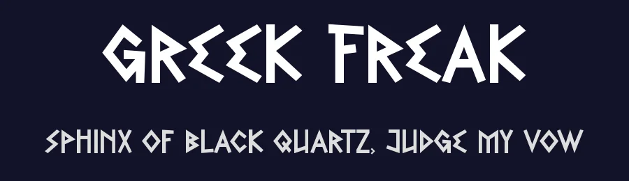 Greek Freak by Pinisiart — Decorative Font — thumbnail 2