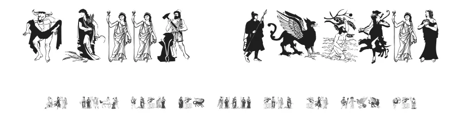 Greek Mythes by Manfred Klein — Dingbats Font