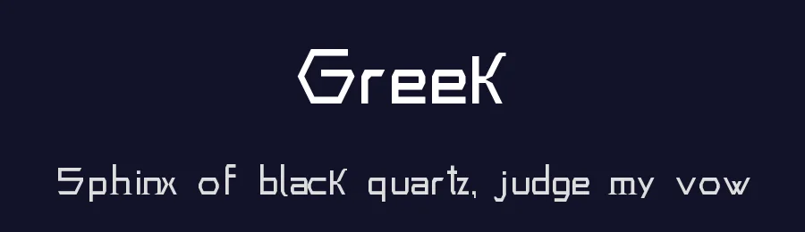 Greek by Pedro M. Pastor — Decorative Font — thumbnail 2