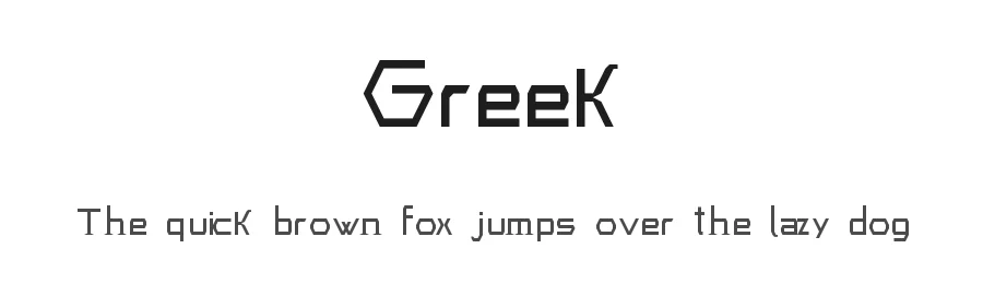 Greek by Pedro M. Pastor — Decorative Font