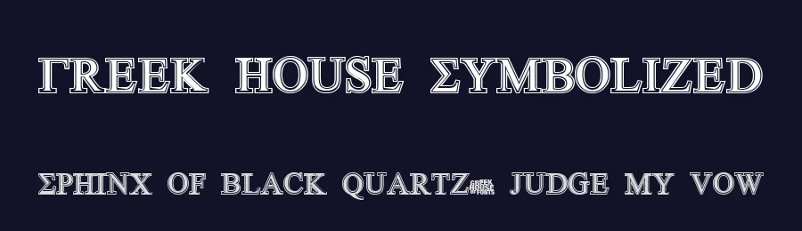 Greek House Symbolized by GreekHouse of Fonts — Decorative Font — thumbnail 2