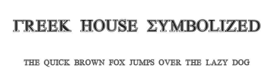 Greek House Symbolized by GreekHouse of Fonts — Decorative Font