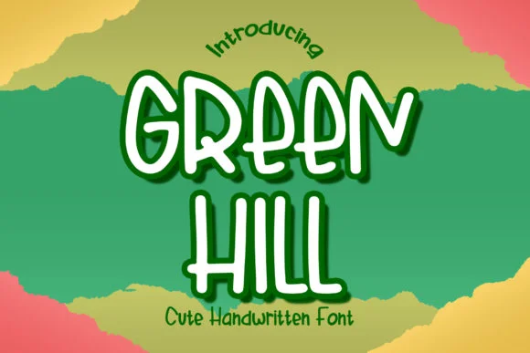 Green Hill Font by boogaletter — Script Handwritten Font