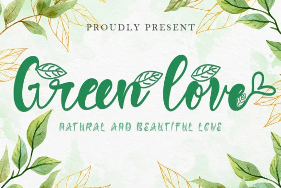 Green Love Font by yogaletter6 — Script Handwritten Font