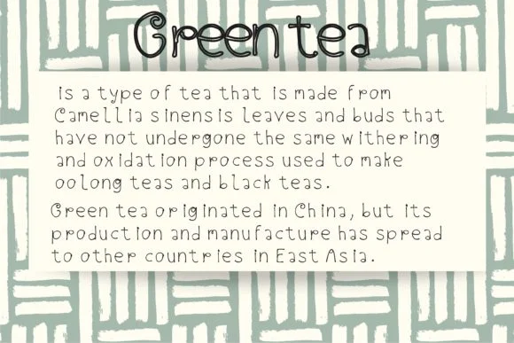 Green Tea Font by PJ Fonttein by PJ Fonttein — Script Handwritten Font — thumbnail 2
