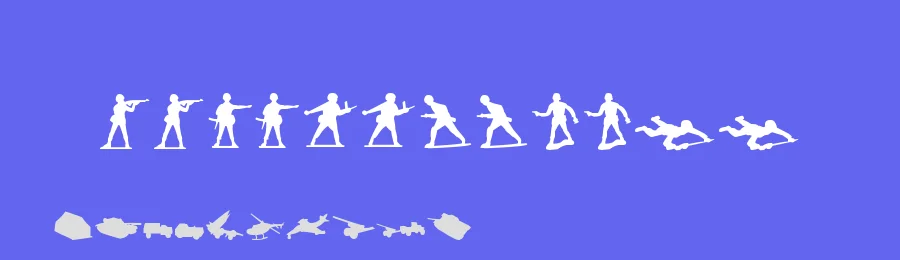 Green Army Men by Brandon Turner — Dingbats Font — thumbnail 3