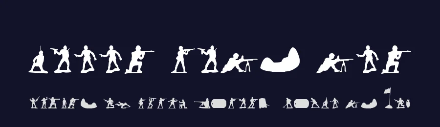 Green Army Men by Brandon Turner — Dingbats Font — thumbnail 2