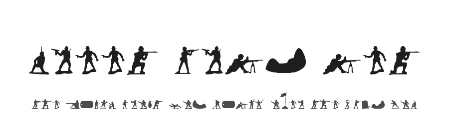 Green Army Men by Brandon Turner — Dingbats Font