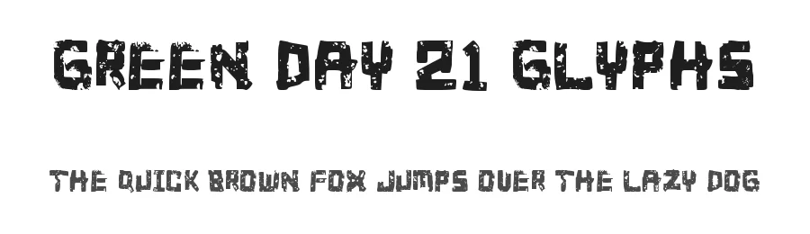 Green Day 21 Glyphs
