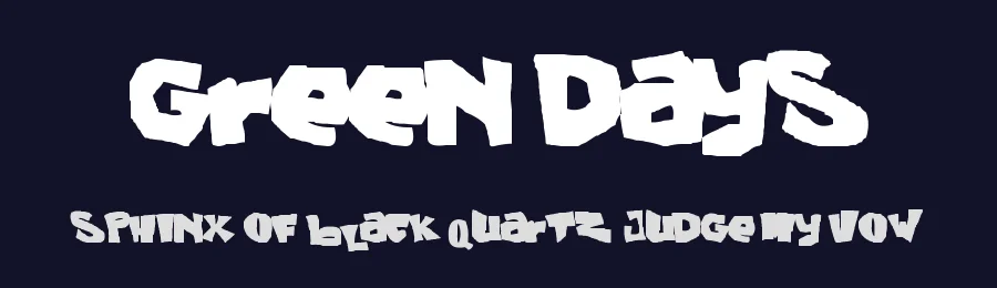 Green Days by Aidan Montgomery — Decorative Font — thumbnail 2