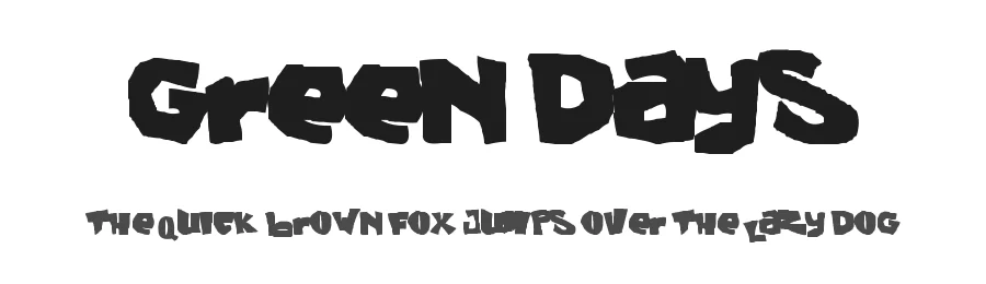 Green Days by Aidan Montgomery — Decorative Font