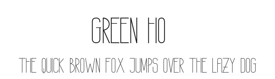 Green Home by DLetters.Std — Sans Serif Font