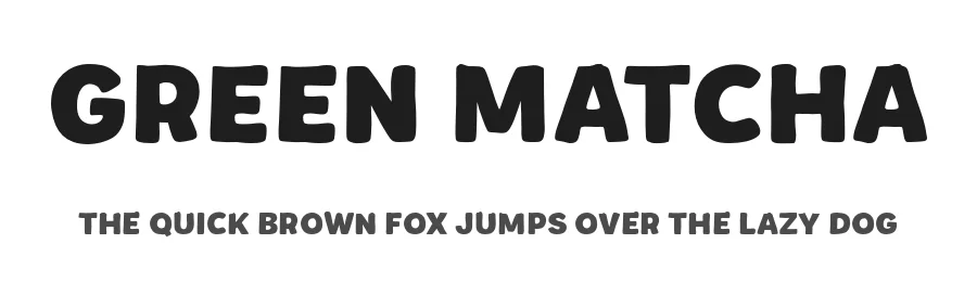 Green Matcha by MJType — Decorative Font