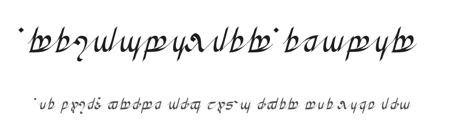Greifswalder Tengwar by Peter Wiegel — Dingbats Font