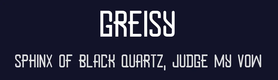 Greisy by Fachrul Ariestyan — Sans Serif Font — thumbnail 2