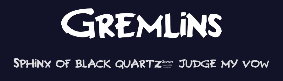 Gremlins by The Flea Pit — Decorative Font — thumbnail 2