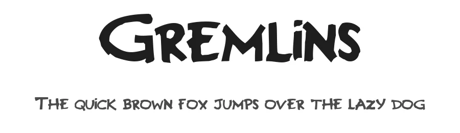 Gremlins by The Flea Pit β Decorative Font