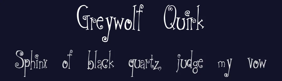 Greywolf Quirk by Greywolf — Decorative Font — thumbnail 2