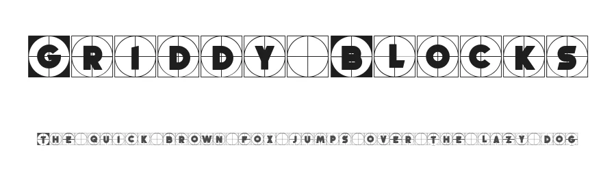 Griddy Blocks by Vladimir Nikolic — Decorative Font