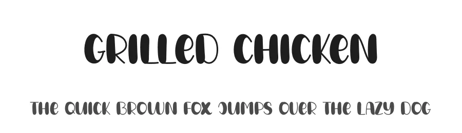 Grilled Chicken by Belina Studio — Decorative Font