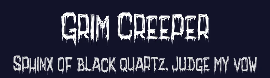 Grim Creeper by Sinister Fonts — Decorative Font — thumbnail 2