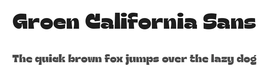 Groen California Sans