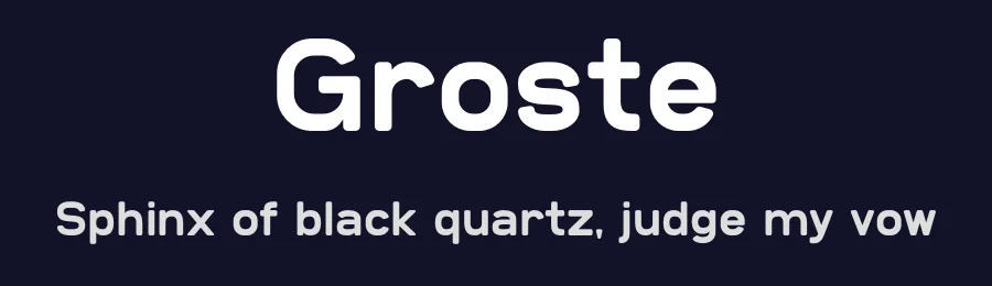 Groste by Gilang Ternadho — Sans Serif Font — thumbnail 2