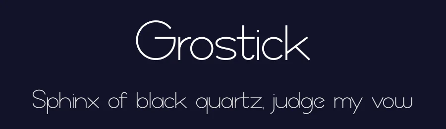 Grostick by Iskandar Zulkarnain — Sans Serif Font — thumbnail 2