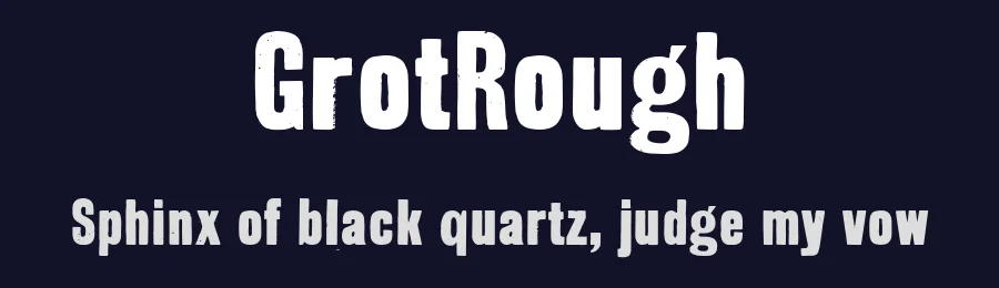 GrotRough by Steve Kettell — Decorative Font — thumbnail 2
